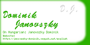 dominik janovszky business card